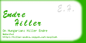 endre hiller business card